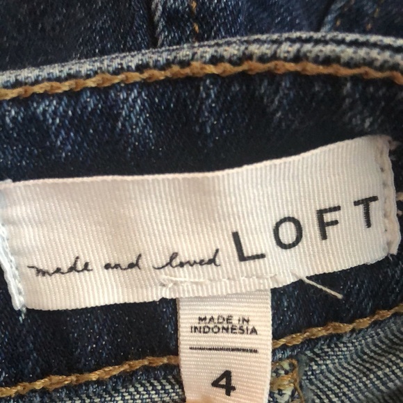 LOFT button front denim mini skirt - Picture 4 of 5